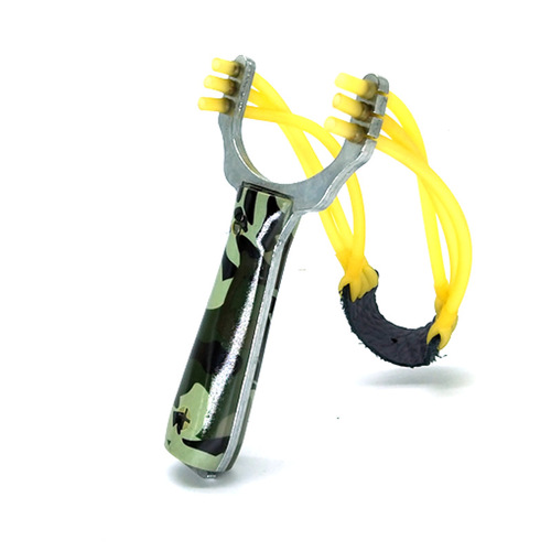 Wholesale mahogany camouflage wild wolf slingshot three-card 6-stock card ball slingshot outdoor three-card wolf slingshot five yuan store supply