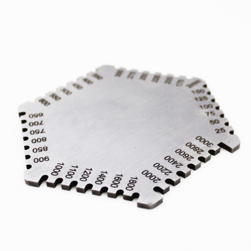 Stainless Steel Hexagonal Wet Film Comb Paint Coating Wet Film High Precision Thickness Gauge Square Comb Rule Wet Film Card Wet Film Sheet