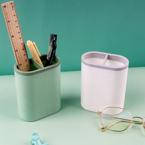 Pen holder desktop superimposed storage box separated student pen collection box two-color contrasting makeup brush eyebrow pencil organizing box