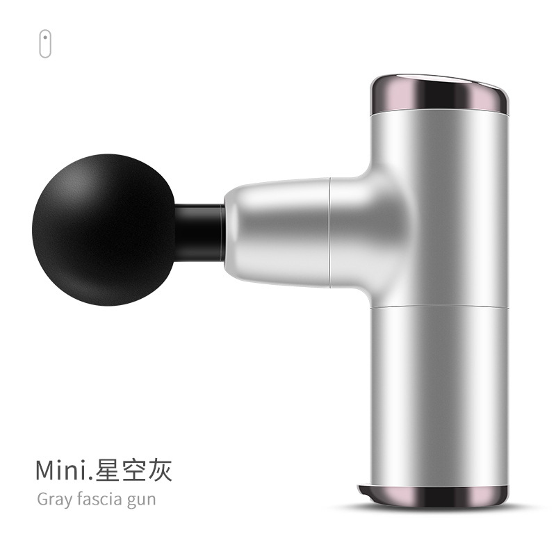 (2개) 미니 근막 총 울트라 작은 포켓 휴대용 전기 마사지 잡아 근육 이완 진동 마사지 침묵 피트니스 총