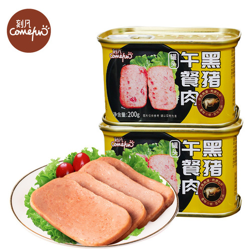 Kefan internet celebrity canned luncheon meat 200g canned pork ready-to-eat hot pot ham ready-to-eat