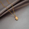 Brand fashionable chain for key bag  stainless steel, necklace, Korean style, 2020, internet celebrity, simple and elegant design