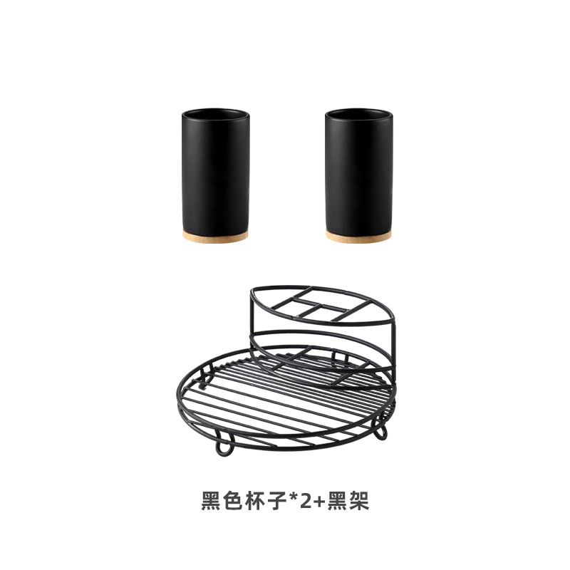 Nórdico hogar simple ins cerámica pareja cepillado taza de lavado traje almacenamiento rack suministros Baño