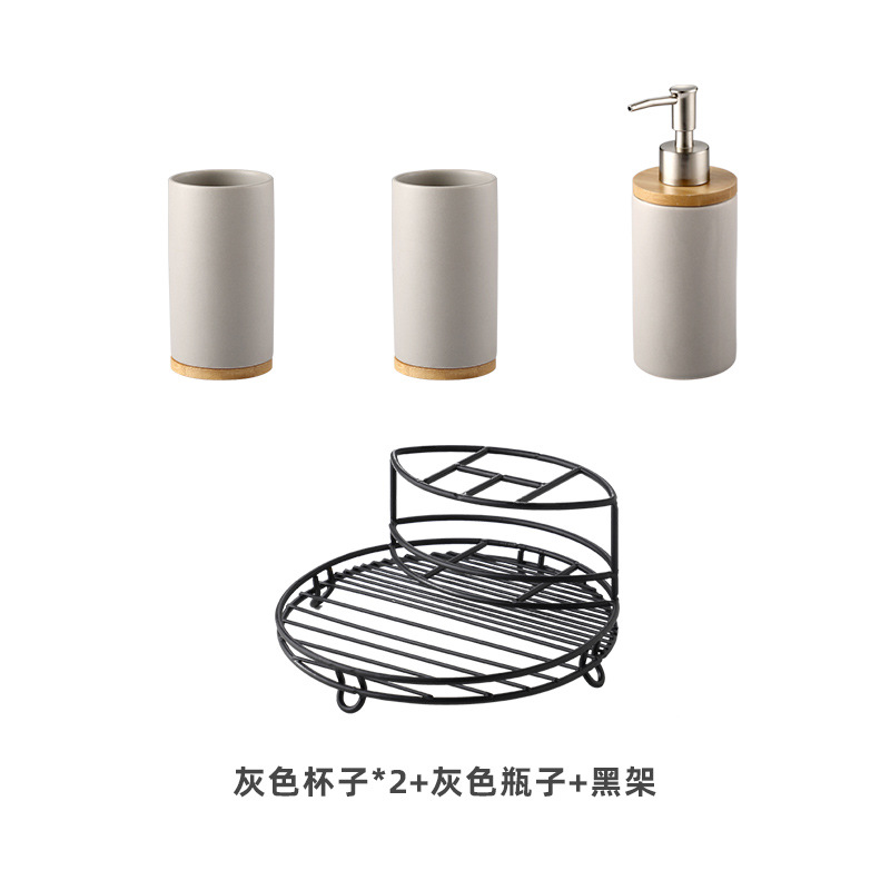 Nórdico hogar simple ins cerámica pareja cepillado taza de lavado traje almacenamiento rack suministros Baño