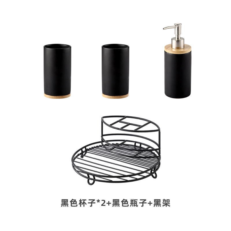 Nórdico hogar simple ins cerámica pareja cepillado taza de lavado traje almacenamiento rack suministros Baño