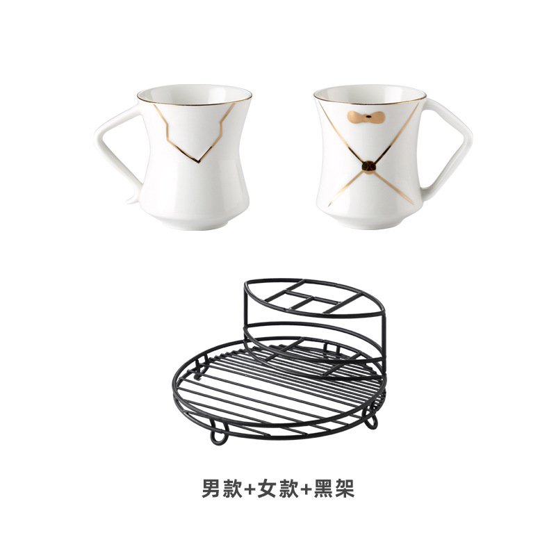 Hogar simple ins luz pareja de lujo cepillo de dientes de cerámica taza cepillo de dientes taza enjuague bucal taza traje rack de almacenamiento