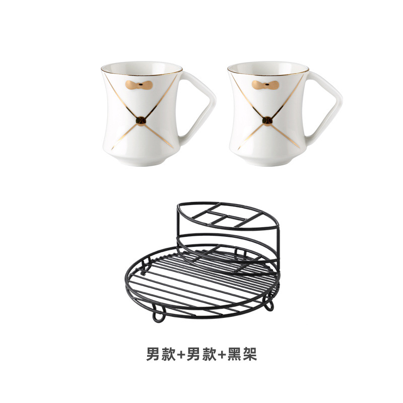 Hogar simple ins luz pareja de lujo cepillo de dientes de cerámica taza cepillo de dientes taza enjuague bucal taza traje rack de almacenamiento