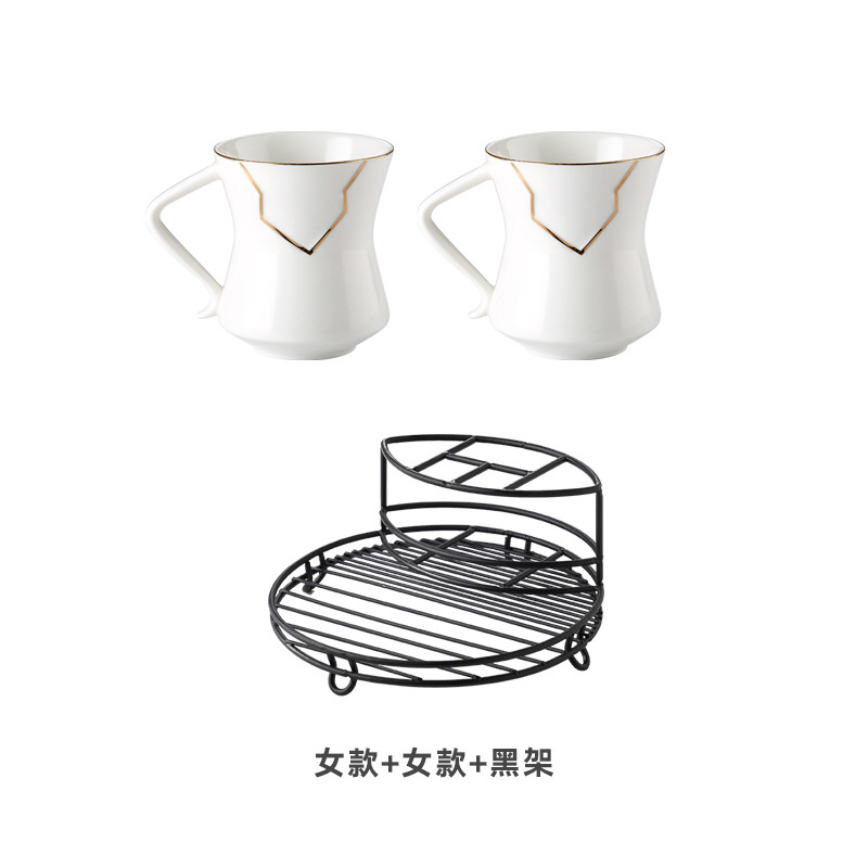 Hogar simple ins luz pareja de lujo cepillo de dientes de cerámica taza cepillo de dientes taza enjuague bucal taza traje rack de almacenamiento