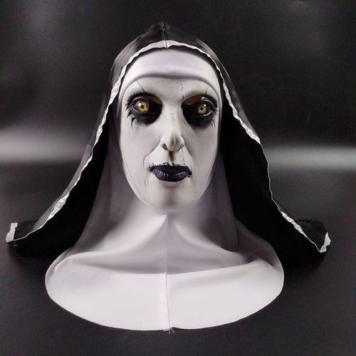 The Conjuring 2 Nun Mask Halloween Horror Makeup Mask Tricky Ghost Face Horror Scary Latex Hood Nun