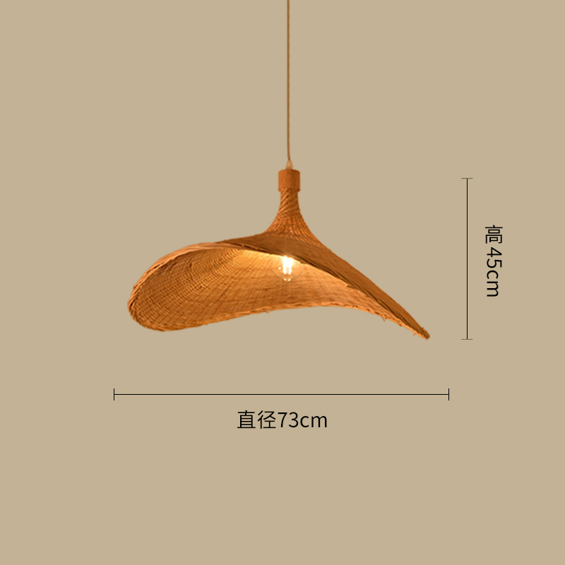 Nuevo estilo chino de bambú tejido de bambú araña creativa estilo japonés restaurante B & B lámpara Hotel Casa de Té olla caliente tienda lámpara de ratán