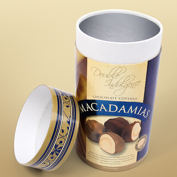 防潮铝箔膜纸筒茶叶纸管包装盒食物零食干果巧克力包装盒纸罐