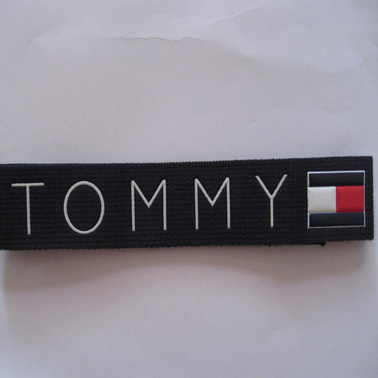 棉质特多龙织带上加工立体硅胶塑胶PVC商标织带商标加工商标 LOGO