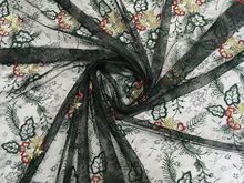 2023春夏 電腦蕾絲底綉花網紗面料 高端精品服裝連衣裙面料直銷