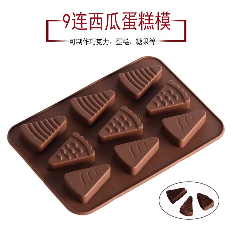 Jiaju 9 даже треугольные строительные блоки силиконовые шоколадные формы для печенья