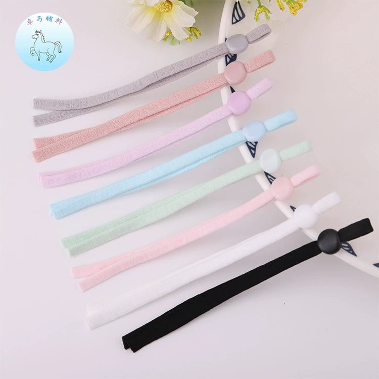 Популярный регулируемый ремешок для ушей маски, в наличии экологически чистый 5 мм плоский полый красочный регулируемый ремешок для маски с ушной веревкой.