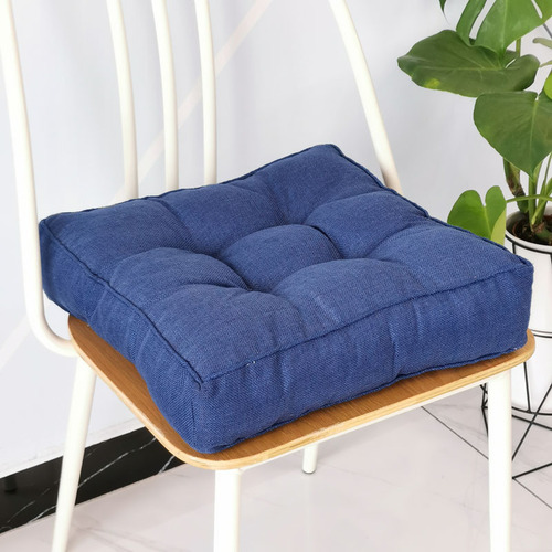 Custom factory-made 3D thick linen-like seat cushion for compressed shipping, flame-retardant floor mat, candy-colored high-elastic chair cushion