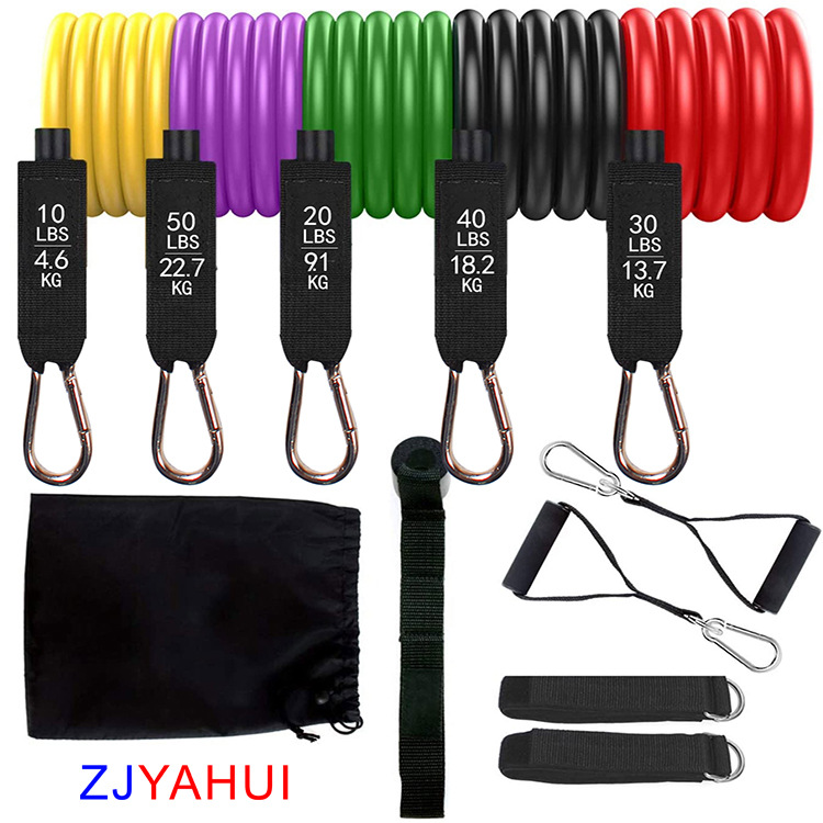 11 piezas de escalada gancho dispositivo de tensión banda de tensión de látex TPE cinta cuerda calabaza gancho banda de resistencia entrenamiento físico