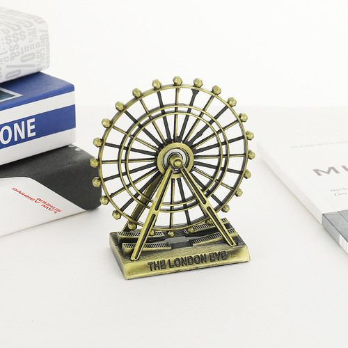 Cross-border new Ferris wheel ornaments, home accessories, scenic tourist souvenirs, handicrafts, metal building models