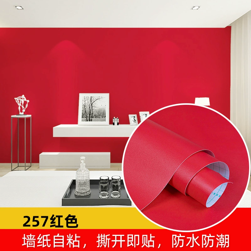 Wallpaper Star Pure Color Self-Sticking (61 cm × 1 m), Waterproof, Thick & Thin Color Options