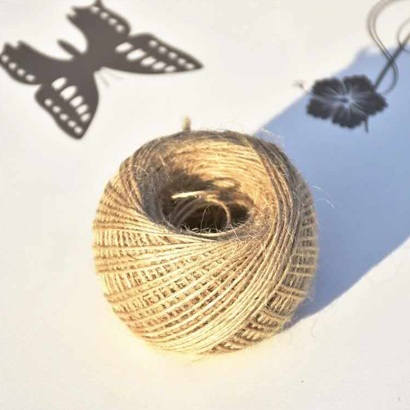 Cuerda de cáñamo cuerda material de DIY espesor tejido a mano flor bolsa flor cinturón decoración hilo de cáñamo cuerda de encuadernación estilo retro