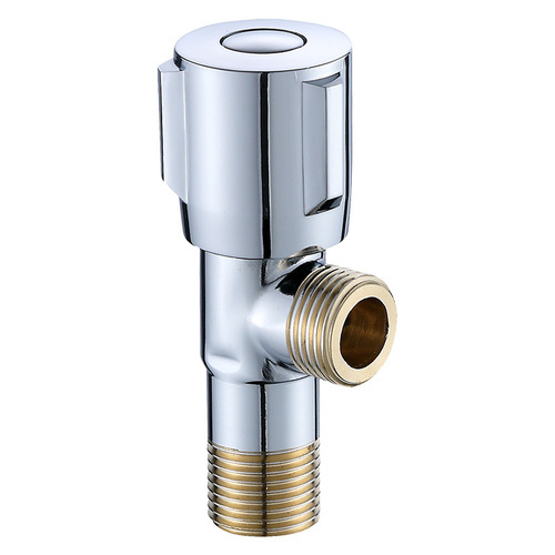 Sanitary ware manufacturer wholesale brass three-way valve quick-open three-way valve brass body toilet hot water shut-off angle valve