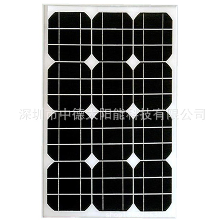 厂家供应75W-80W18V太阳能电池板 A级 足功率 电池组件 光伏板