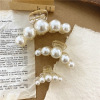 Cute hairgrip from pearl, crab pin, shark, universal hair accessory, Chanel style, new collection