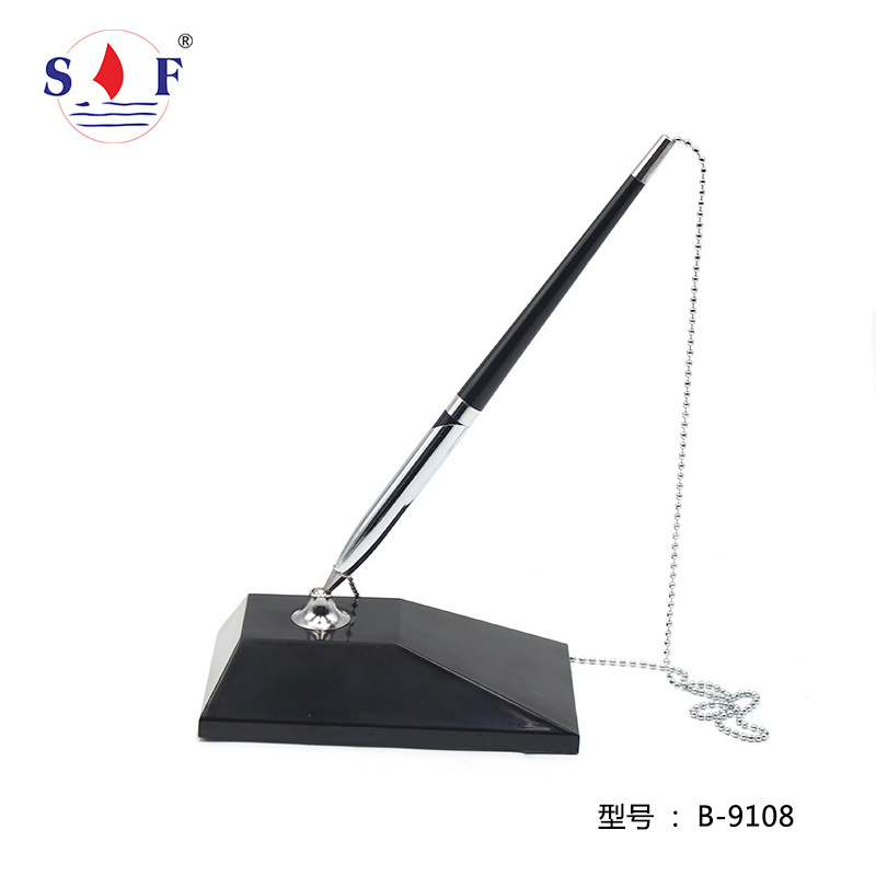 Spot supply fixed base chain connection sign pen business office sign pen desk pen