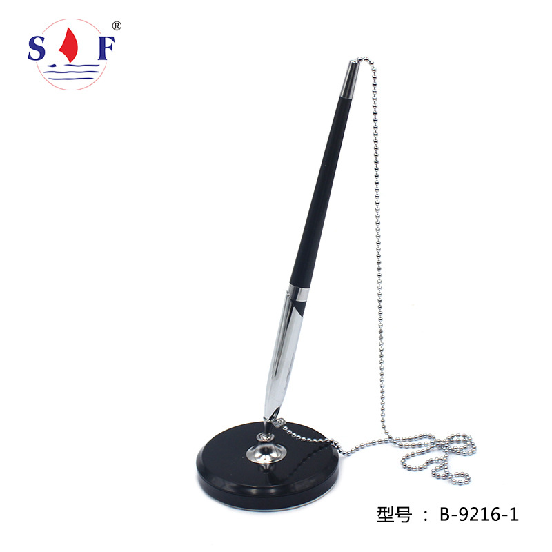 in stock supply special desk pen sticky desk pen fixed sign pen counter pen desktop can be pasted with chain sign pen
