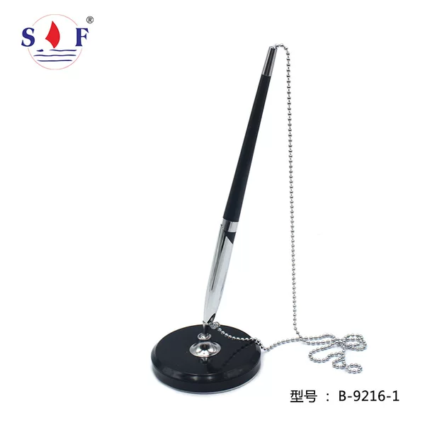 in stock supply special desk pen sticky desk pen fixed sign pen counter pen desktop can be pasted with chain sign pen