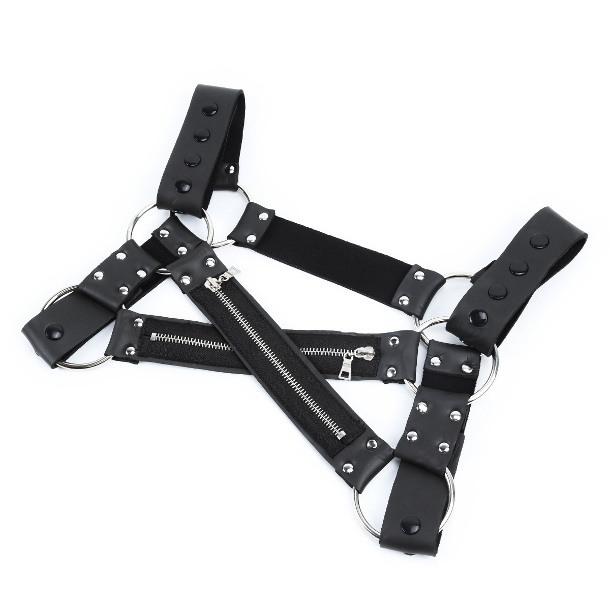 Directamente del fabricante: productos SM para adultos, correas de cuero para el pecho, ropa ajustada de cuero con cremallera, tops de cuero para hombre, disfraces de alto rendimiento, juguetes. image 7