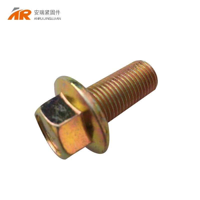 高强细牙法兰面螺栓 六角带盘螺丝带垫螺栓外六角头法兰面螺栓