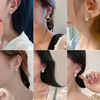 South Korean silver needle, goods, fashionable earrings, silver 925 sample, cat's eye