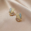 Fashionable silver needle, cute earrings, silver 925 sample, Korean style, simple and elegant design, wholesale