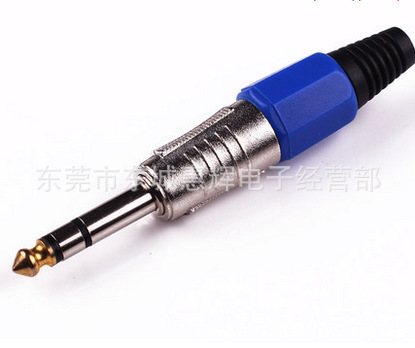 原厂直销瑞式6.35音频差头话筒调音台 6.5麦克风插头 双声道