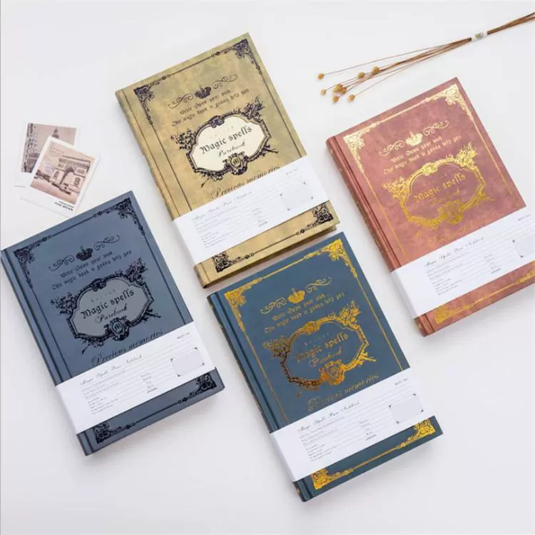 Retro magic notebook A5, hardcover extra-thick pages, elementary school journal, assorted colors
