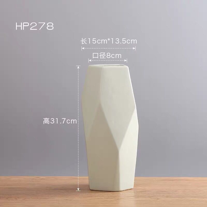 Moderno simple europeo florero de cerámica decoración salón arreglo floral color creativo geométrico TV gabinete al por mayor