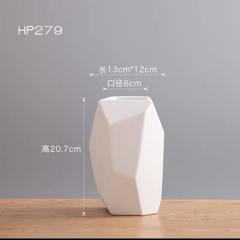 Moderno simple europeo florero de cerámica decoración salón arreglo floral color creativo geométrico TV gabinete al por mayor