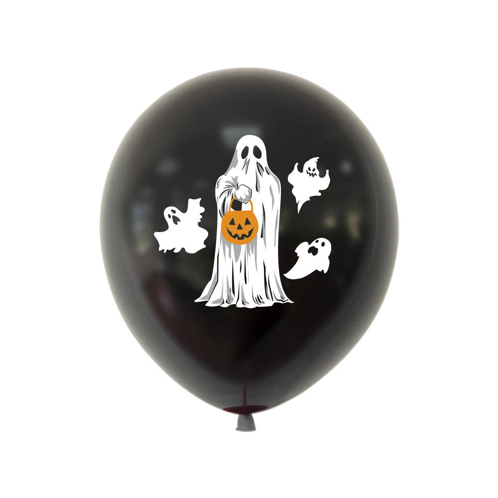 Halloween party decoration balloons 12 inch ghost print latex balloons_voghion.com