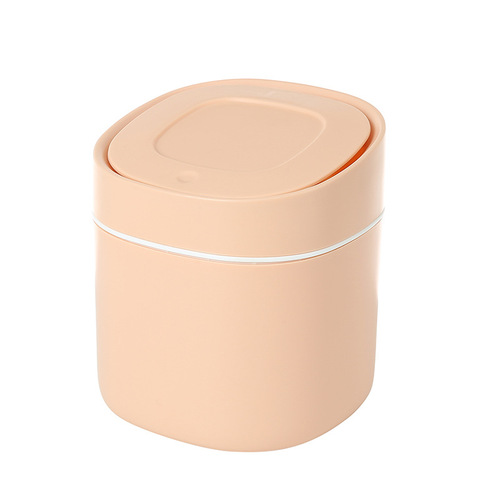 Desktop press trash can mini household pop-up lid debris storage bucket bedside coffee table waste paper basket small batch