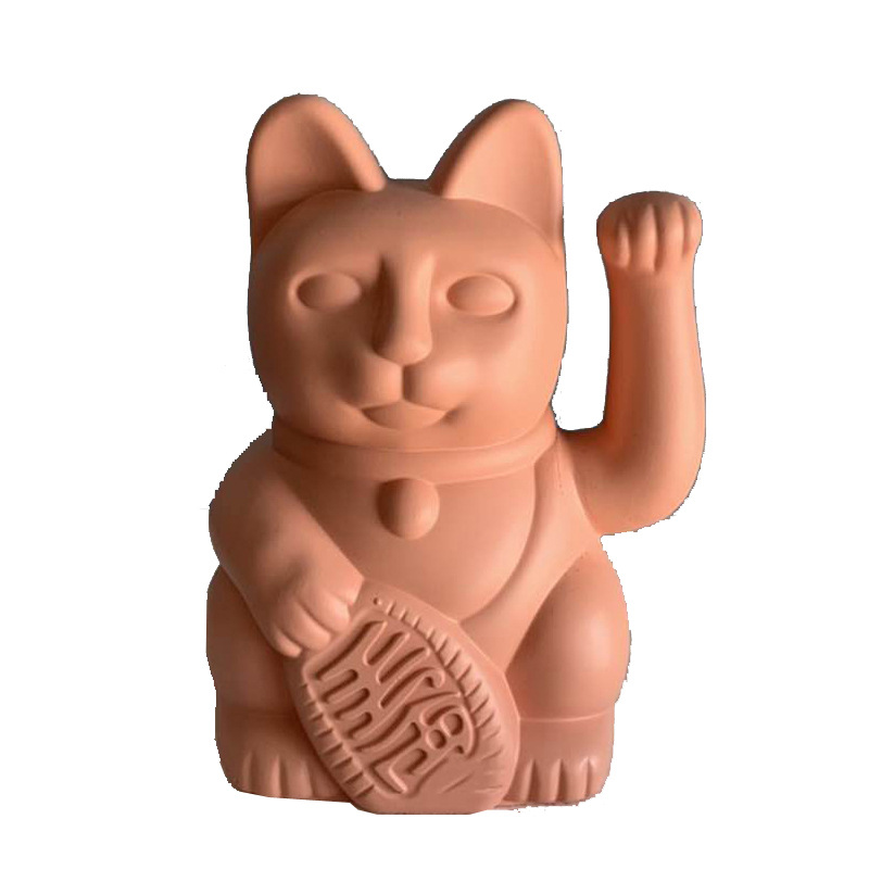 Lucky Cat Francés Nordic Amarillo Rosa Azul Dibujos animados Lucky Cat Adornos Modelo creativo Habitación Regalo de decoración suave