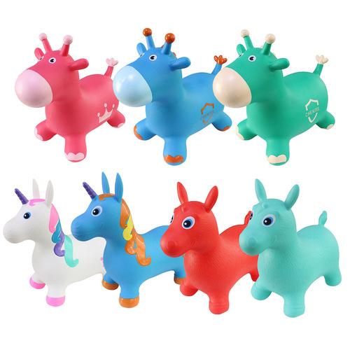 Chentai children's inflatable toy jumping horse rubber horse PVC toy horse sports stall wholesale