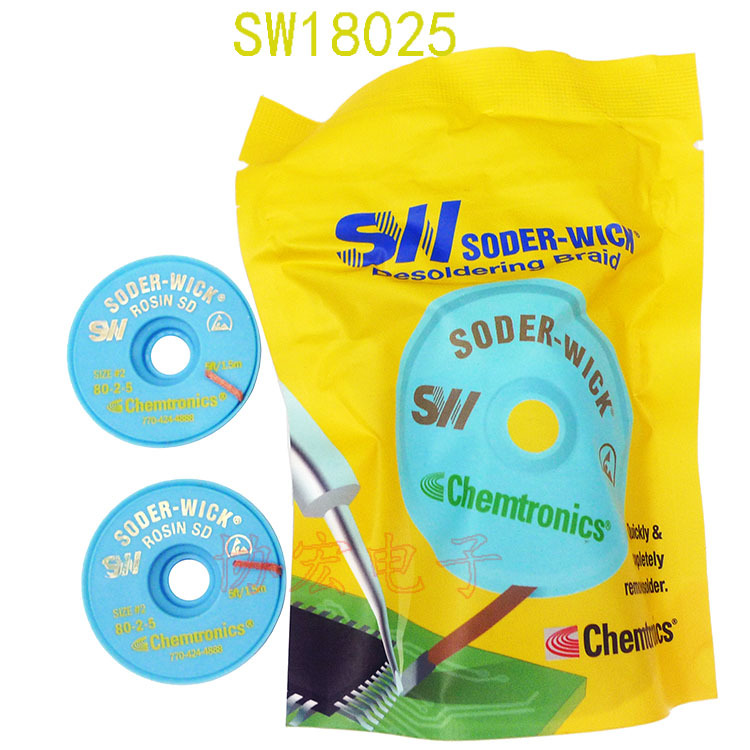 ITW SW18025 1.5MM松香助焊吸锡线编织带80-2-5 SODER-WICK BRAID
