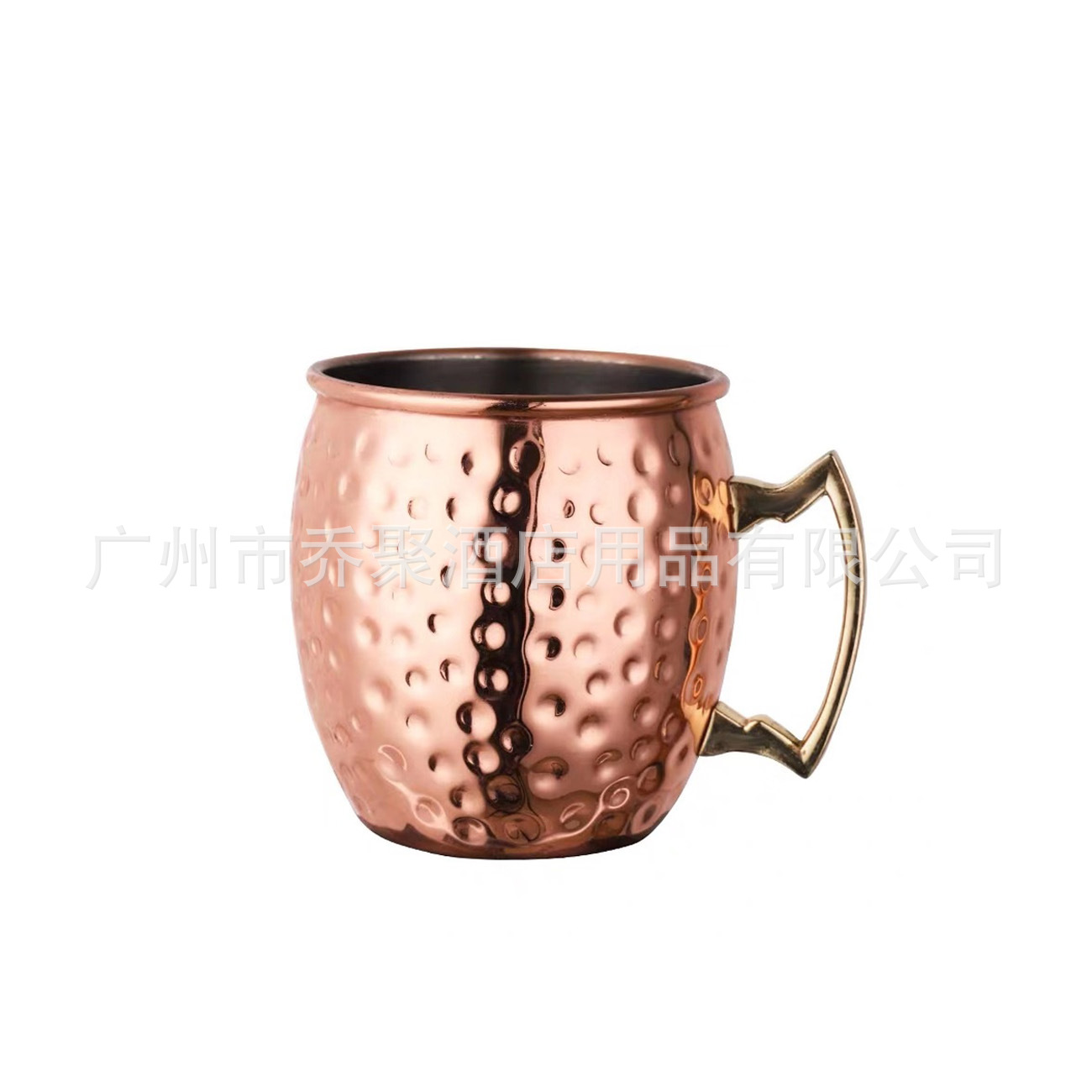 跨境热销莫斯科杯骡子杯304不锈钢镀铜锤点杯光身杯酒杯鸡尾酒杯|ms