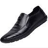 Men's work footwear for leather shoes English style for leisure, 2023 collection, trend of season