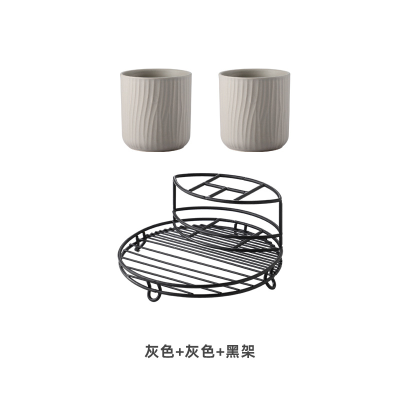 Nordic ins simple casa creativa pareja de cerámica enjuague bucal taza cepillo de dientes taza traje de almacenamiento rack