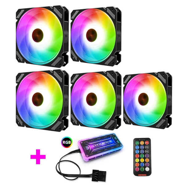 5 Jingyue RGB вентилятор, 1 комплект стандартный контроллер