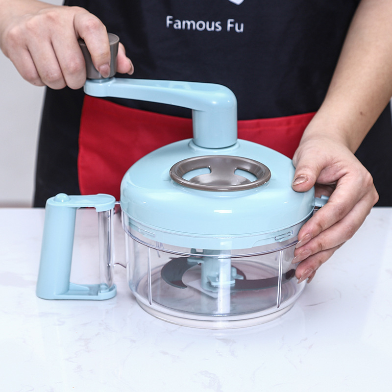 Household kitchen large capacity manual meat grinder hand cranking machine vegetable drying machine chili garlic chopper