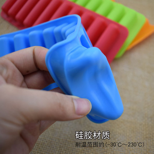 10-piece long finger silicone mold sausage hot dog ham sausage mold cake baking biscuit muffin cup mold