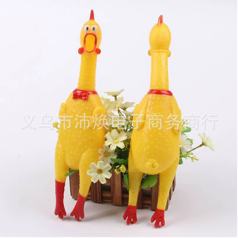 Big screaming chicken plastic, toy, anti-stress, makes sounds, wholesale